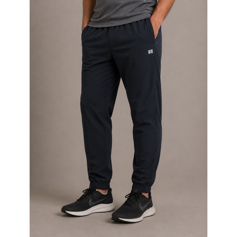 Russell Athletic Mens Navy Blue Performance Jogger Pants Size Medium Drawstring
